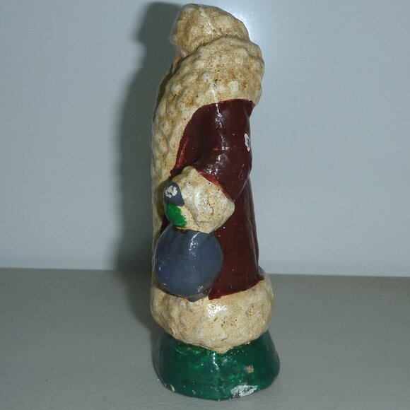 Vintage Cast Iron Christmas Santa Claus Figurine - Picture 2 of 5